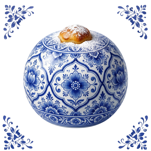 Tegeltje Delfts Blauw - Oliebol (bol)