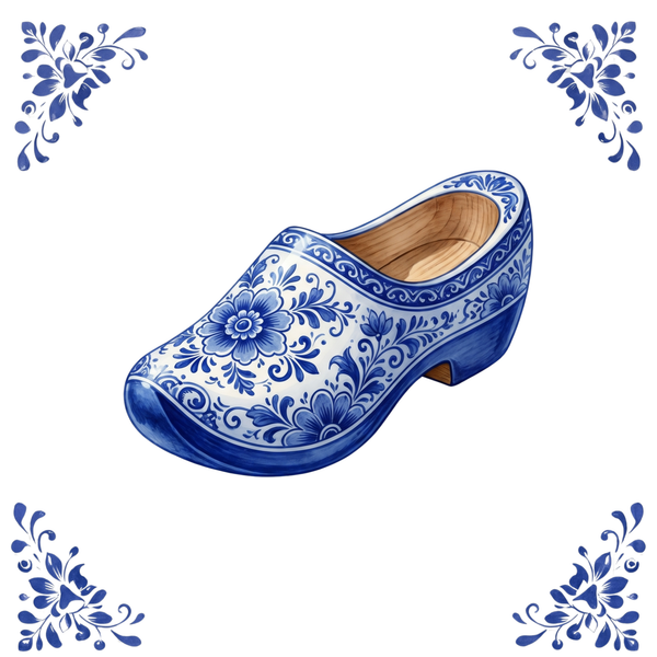 Tegeltje Delfts Blauw - Klomp Eenvoudig