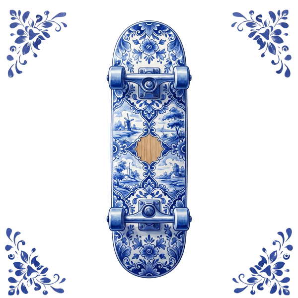Tegeltje Delfts Blauw - Skateboard