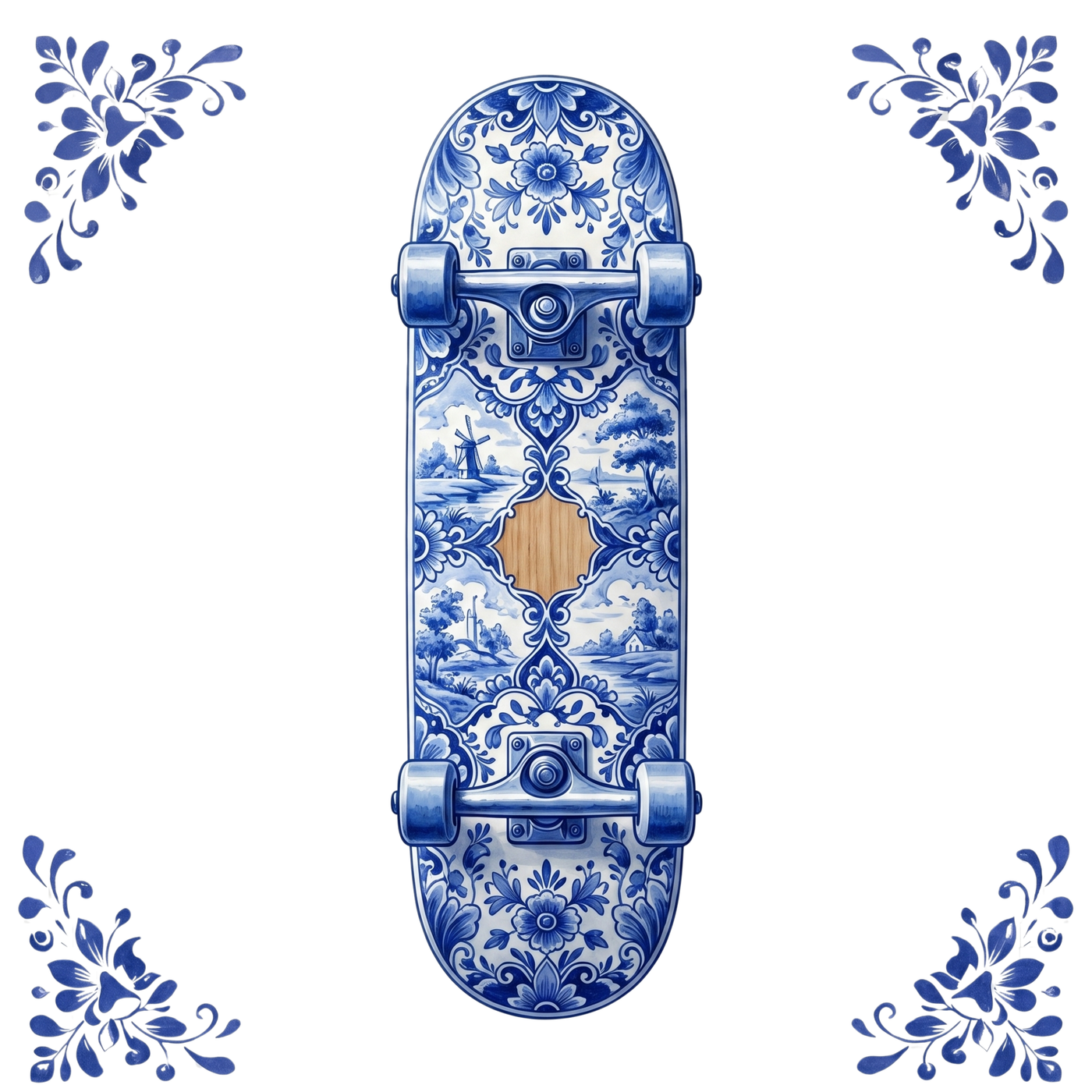 Tegeltje Delfts Blauw - Skateboard