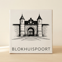 Tegeltje Zwart-Wit "Blokhuispoort" - 3