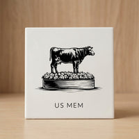 Tegeltje Zwart-Wit "Us Mem" - 3