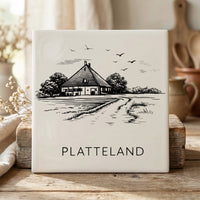 Tegeltje Zwart-Wit "Platteland" - 3