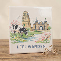 Tegeltje Waterverf "Leeuwarden" Scenery - 3