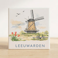 Tegeltje Waterverf "Leeuwarden" Molenaar - 3