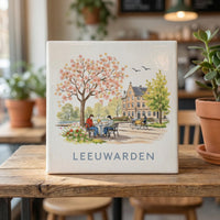 Tegeltje Waterverf "Leeuwarden" Lentelunch - 3