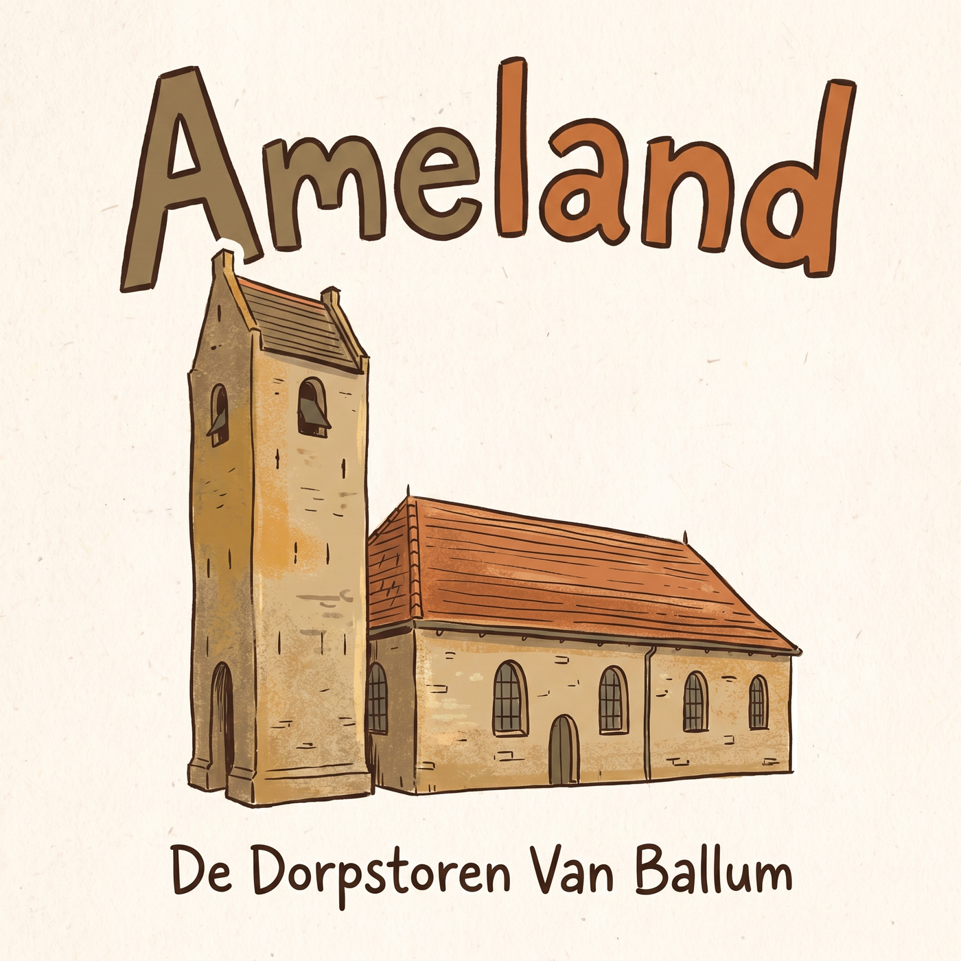 Cartoon - De dorpstoren van Ballum