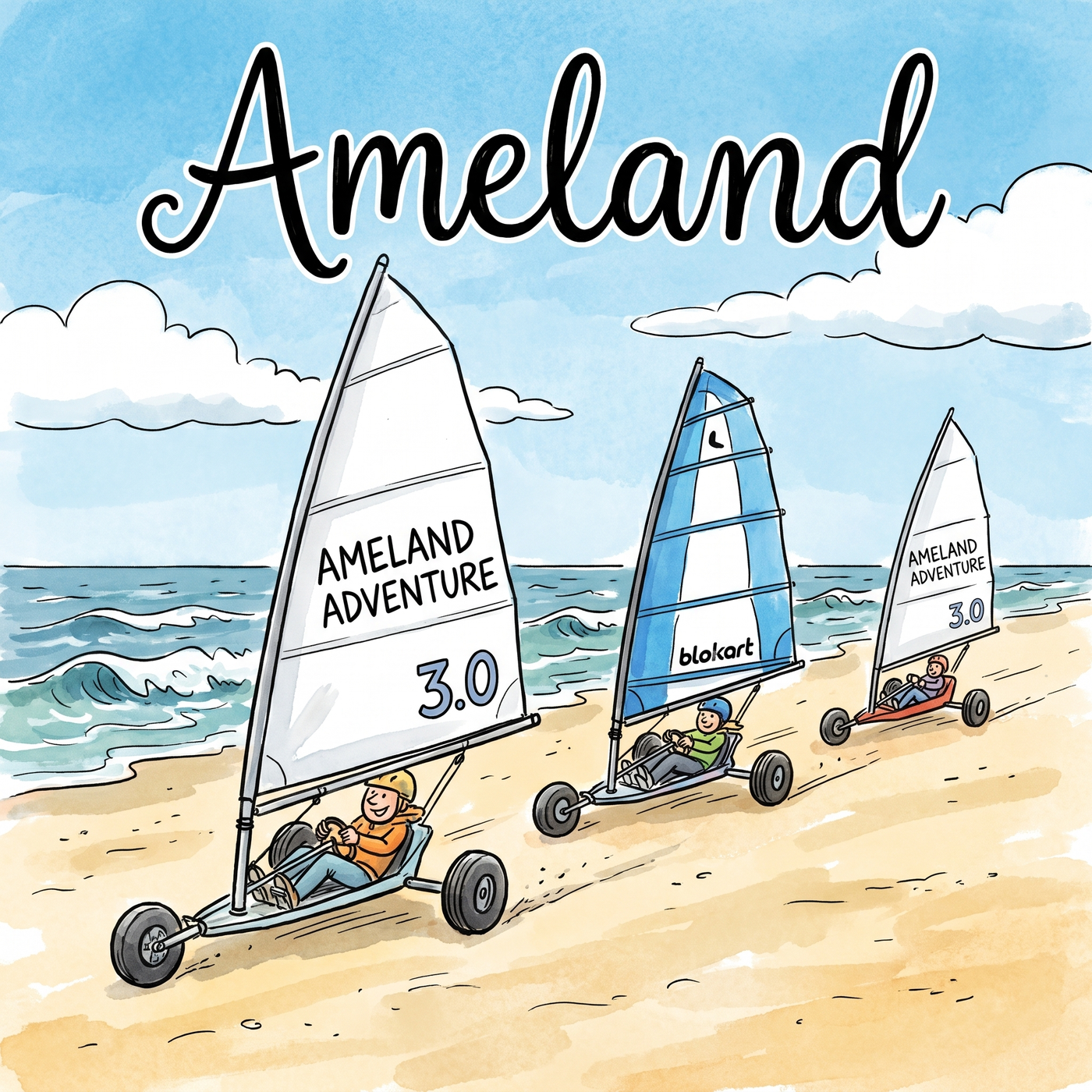 Cartoon - Strandzeilen