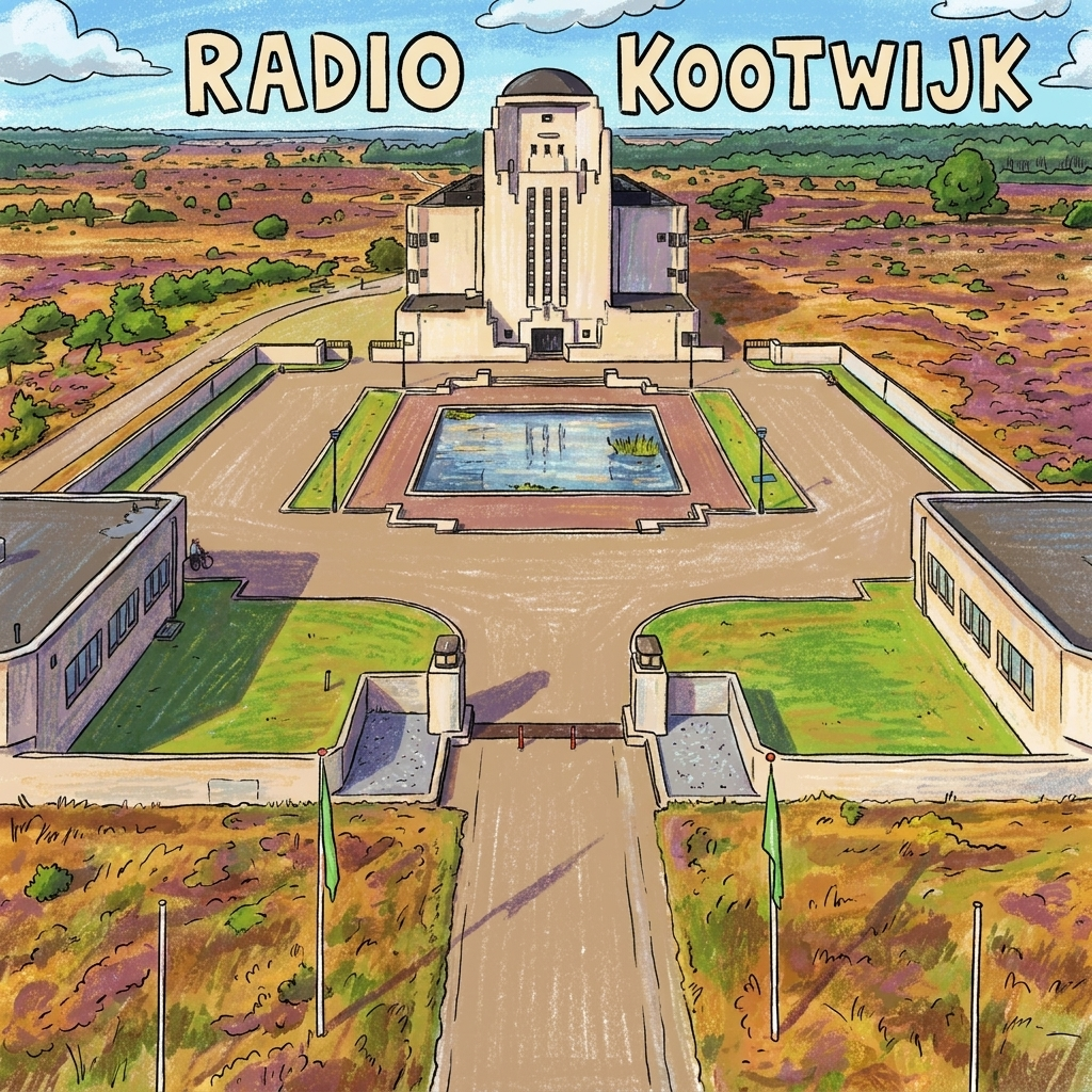 Apeldoorn - Cartoon Tegeltje - Radio Kootwijk