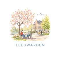 Tegeltje Waterverf "Leeuwarden" Lentelunch - 1