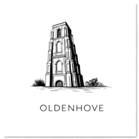 Tegeltje Zwart-Wit "Oldenhove" - 1