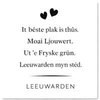 Tegeltje Zwart-Wit "Leeuwarden mijn stad" - 1