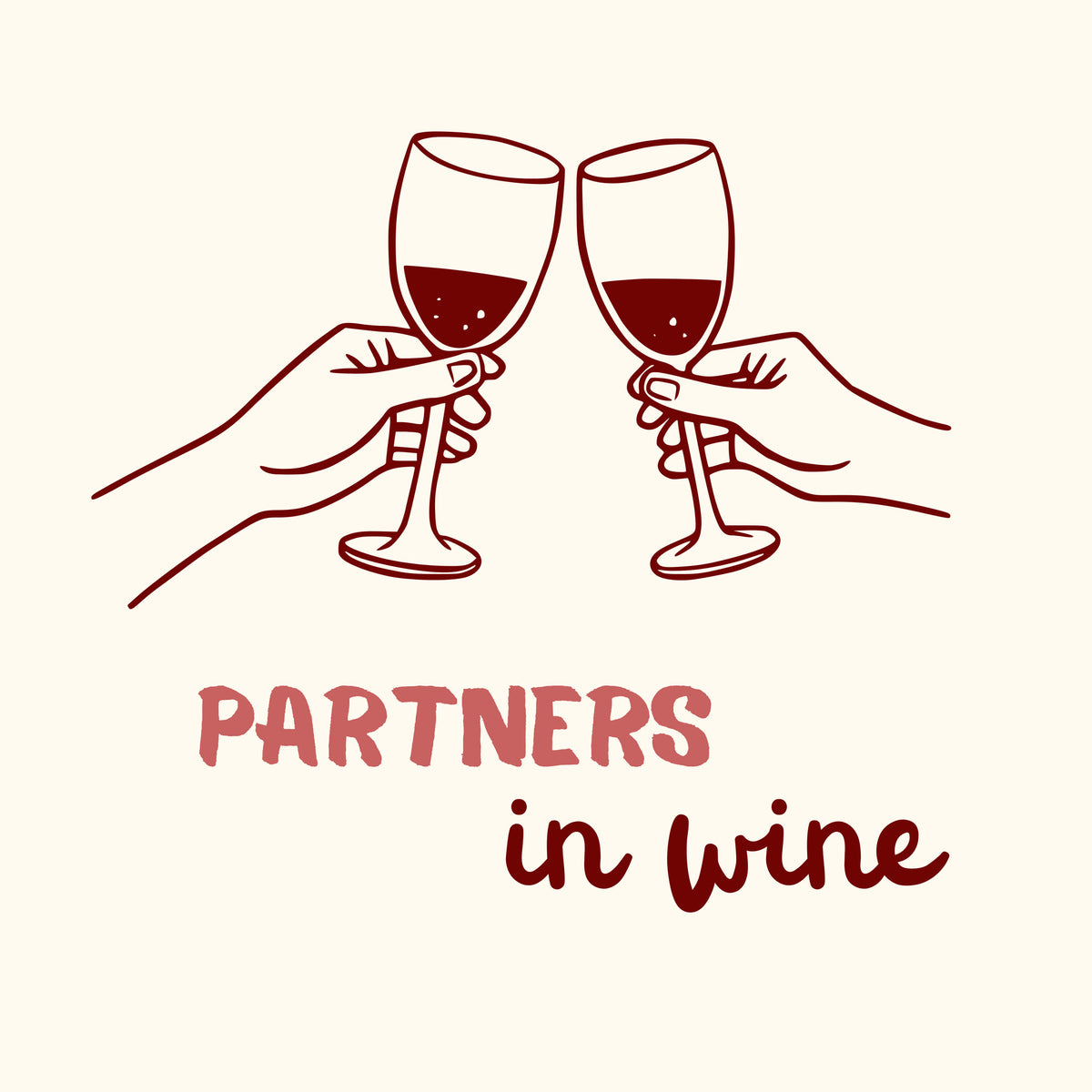 Tegeltje "Partners In Wine"