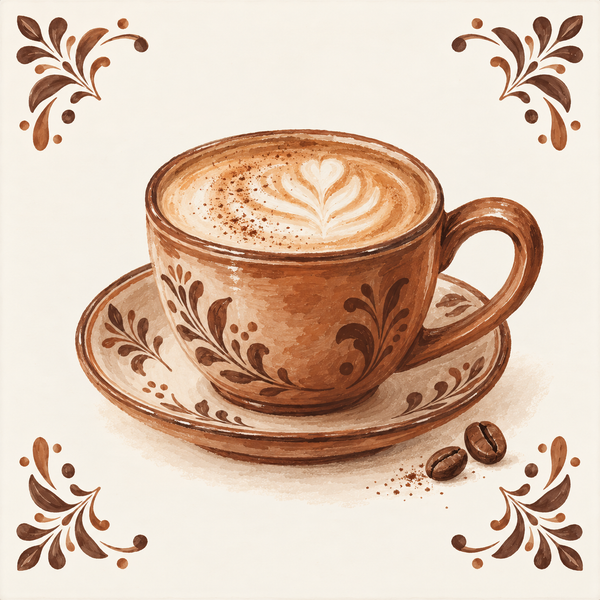Tegeltje Herfst - Cappuccino